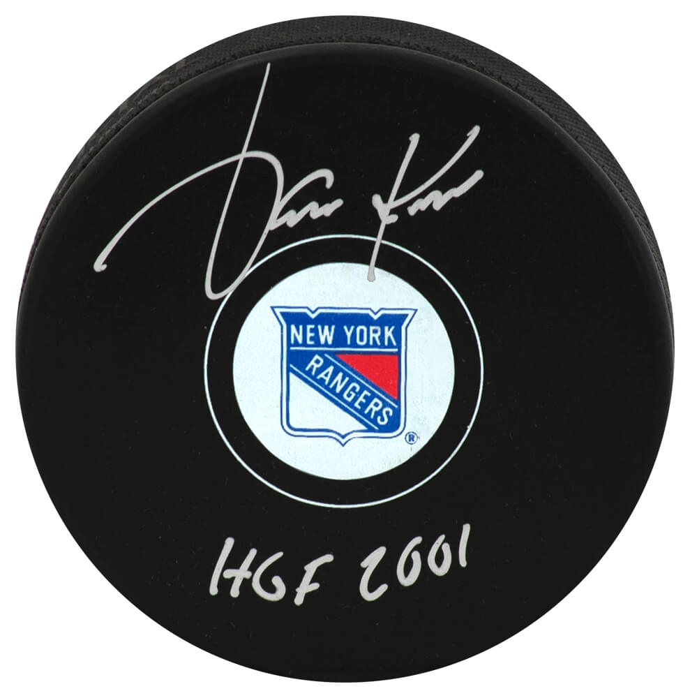 Jari Kurri Signed New York Rangers Logo Hockey Puck w/HOF'01 - KURPUC406 - Jari Kurri Signed New York Rangers Logo Hockey Puck w/HOF'01 product image
