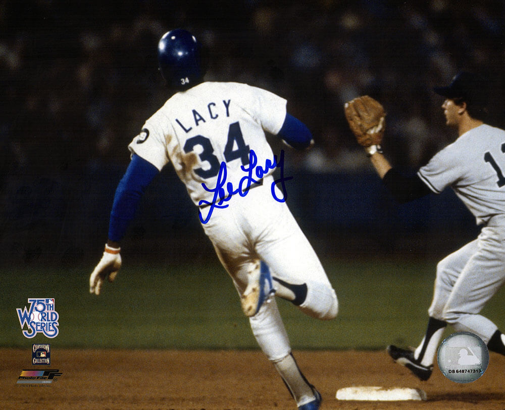 Lee Lacy Signed Los Angeles Dodgers World Series Base Running 8x10 Photo - LAC08P101TW - Lee Lacy Signed Los Angeles Dodgers World Series Base Running 8x10 Photo product image