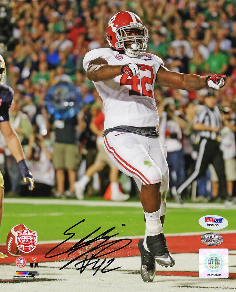 Eddie Lacy Signed Alabama Crimson Tide 2012 National Title Game Endzone Celebration 8x10 Photo (PSA) - LAC08P300 - Eddie Lacy Signed Alabama Crimson Tide 2012 National Title Game Endzone Celebration 8x10 Photo (PSA) product image