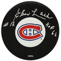 Elmer Lach Signed Montreal Canadiens Logo Hockey Puck w/HOF'66 - LACPUC400 - Elmer Lach Signed Montreal Canadiens Logo Hockey Puck w/HOF'66 product image