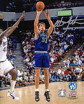 Christian Laettner signed Minnesota Timberwolves Blue Jersey Shooting 8x10 Photo - LAE08P206 - Christian Laettner signed Minnesota Timberwolves Blue Jersey Shooting 8x10 Photo product image