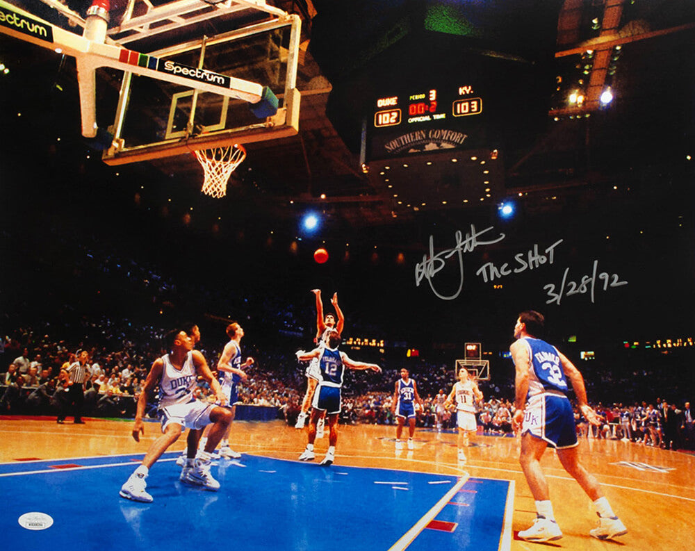 Christian Laettner Signed Duke The Shot Image 16x20 Photo w/The Shot 3-28-92 - (JSA) - LAE16P206MYS - Christian Laettner Signed Duke The Shot Image 16x20 Photo w/The Shot 3-28-92 - (JSA) product image