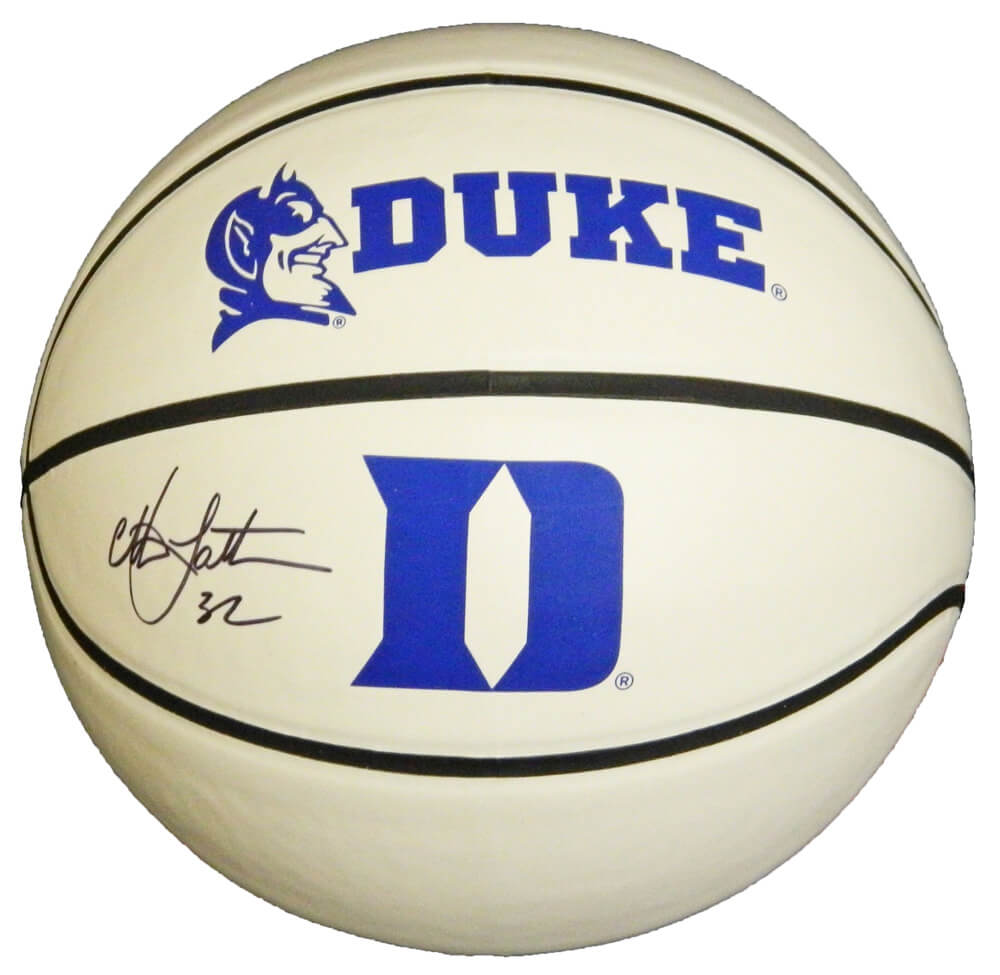 Christian Laettner Signed Duke Blue Devils White Logo Basketball - LAEBSK202 - Christian Laettner Signed Duke Blue Devils White Logo Basketball product image