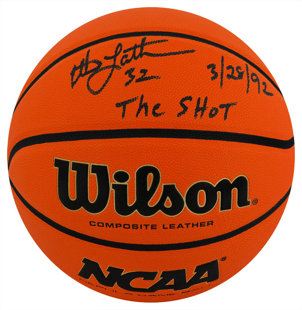 Christian Laettner Signed Wilson NCAA Game Rep Full Size Basketball w/The Shot 3-28-92 - LAEBSK221 - Christian Laettner Signed Wilson NCAA Game Rep Full Size Basketball w/The Shot 3-28-92 product image