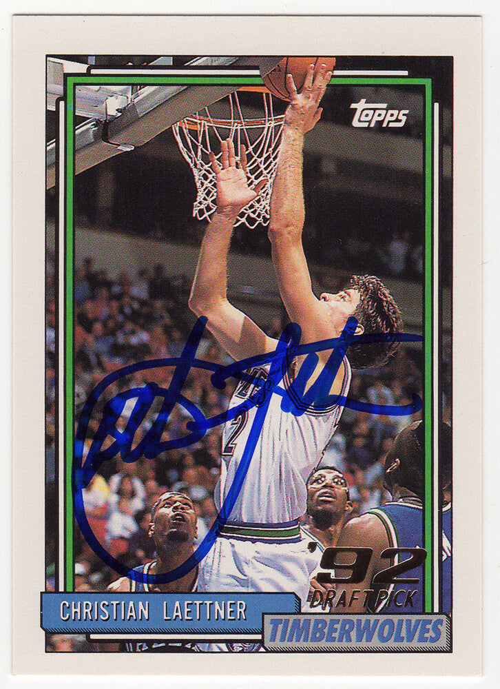Christian Laettner Signed Minnesota Timberwolves 1992-93 Topps Rookie Basketball Card #334 - LAECAR200 - Christian Laettner Signed Minnesota Timberwolves 1992-93 Topps Rookie Basketball Card #334 product image