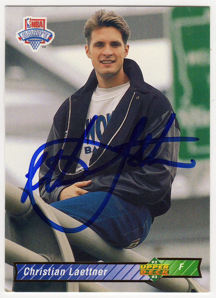 Christian Laettner Signed Minnesota Timberwolves 1992-93 Upper Deck Rookie Basketball Card #3 - LAECAR204 - Christian Laettner Signed Minnesota Timberwolves 1992-93 Upper Deck Rookie Basketball Card #3 product image