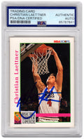 Christian Laettner Signed Team USA Olympics 1992 NBA Hoops Basketball Trading Card #342 - (PSA Encapsulated) - LAECAR212 - Christian Laettner Signed Team USA Olympics 1992 NBA Hoops Basketball Trading Card #342 - (PSA Encapsulated) product image