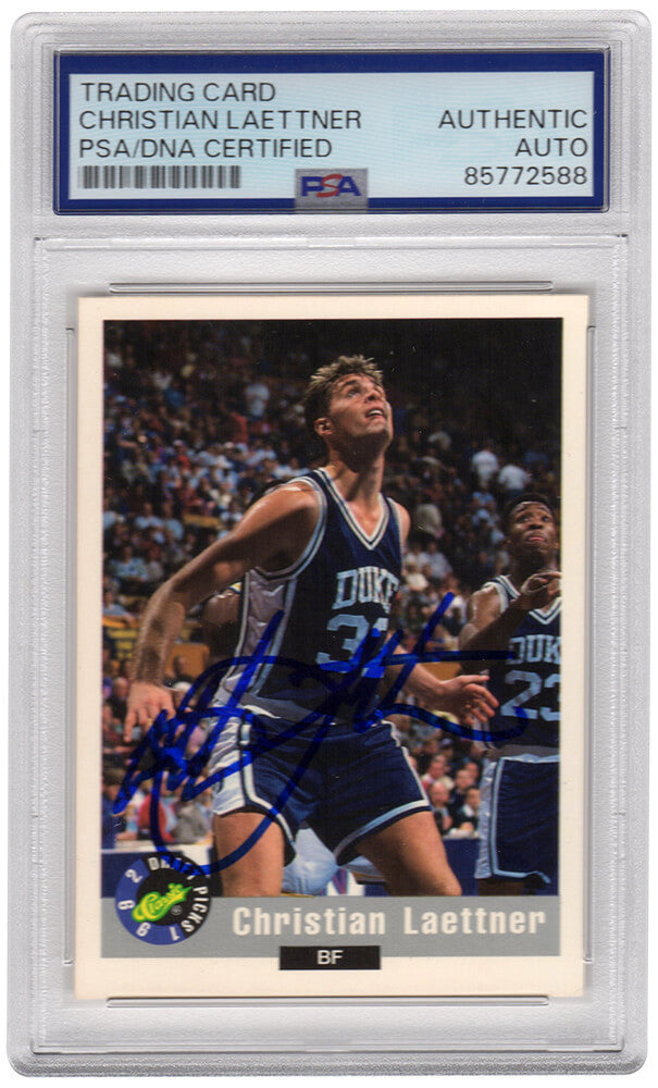 Christian Laettner Signed 1992 Classic Draft Picks Basketball Trading Card #43 - (PSA Encapsulated) - LAECAR214 - Christian Laettner Signed 1992 Classic Draft Picks Basketball Trading Card #43 - (PSA Encapsulated) product image