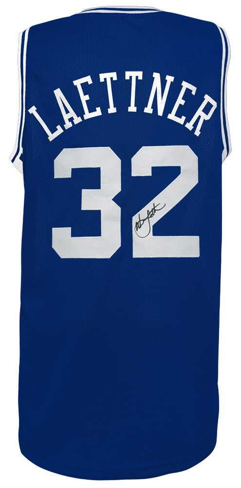 Christian Laettner Signed Blue Custom College Basketball Jersey - LAEJRY207 - Christian Laettner Signed Blue Custom College Basketball Jersey product image