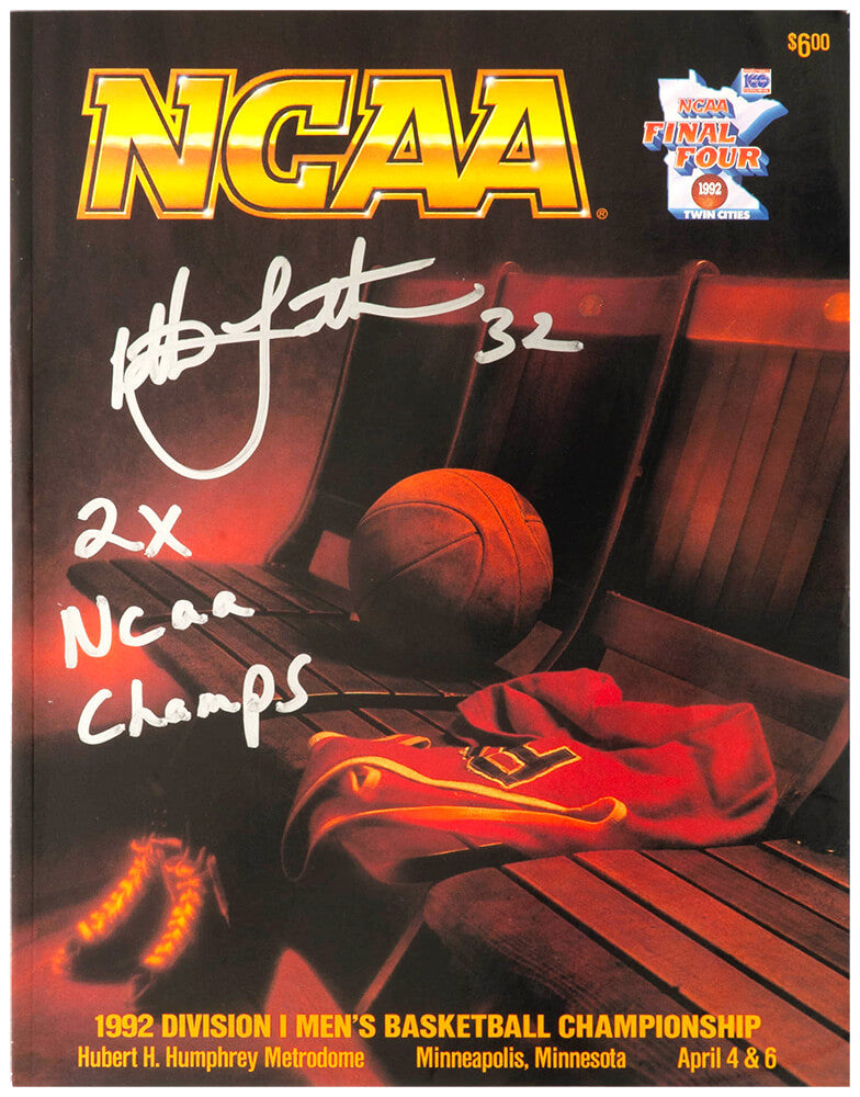 Christian Laettner Signed 1992 NCAA Final Four Men's Basketball Championship Program w/2x NCAA Champs - LAEMAG200 - Christian Laettner Signed 1992 NCAA Final Four Men's Basketball Championship Program w/2x NCAA Champs product image