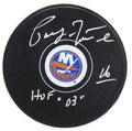 Pat LaFontaine Signed New York Islanders Logo Hockey Puck w/HOF'03 - LAFPUC401 - Pat LaFontaine Signed New York Islanders Logo Hockey Puck w/HOF'03 product image