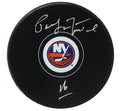 Pat LaFontaine Signed New York Islanders Logo Hockey Puck - LAFPUC402 - Pat LaFontaine Signed New York Islanders Logo Hockey Puck product image