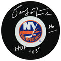 Pat Lafontaine Signed New York Islanders Medium Logo Hockey Puck w/HOF'03 - LAFPUC403 - Pat Lafontaine Signed New York Islanders Medium Logo Hockey Puck w/HOF'03 product image