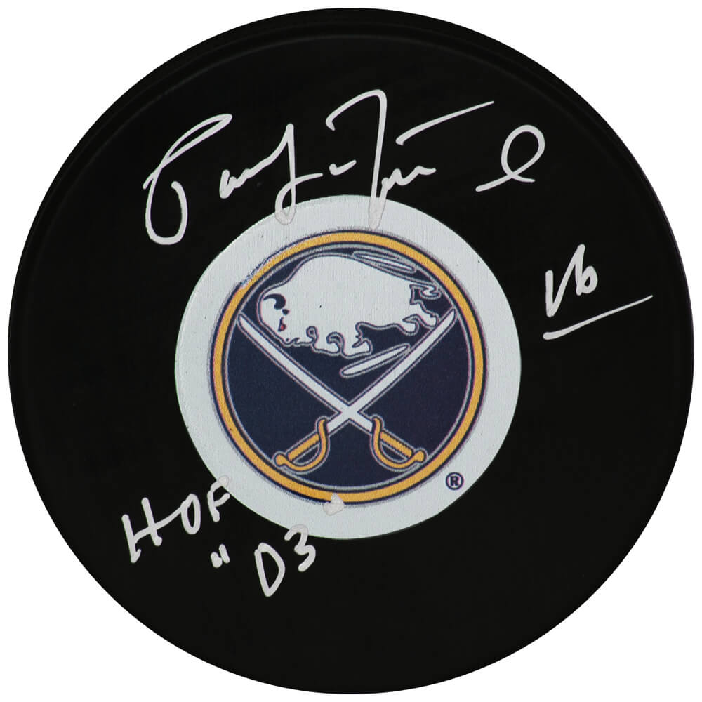 Pat Lafontaine Signed Buffalo Sabres Logo Hockey Puck w/HOF'03 - LAFPUC404 - Pat Lafontaine Signed Buffalo Sabres Logo Hockey Puck w/HOF'03 product image