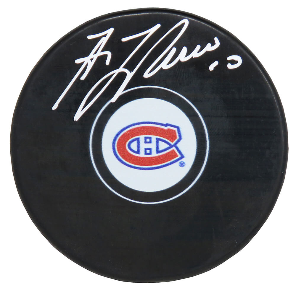 Guy Lafleur Signed Montreal Canadiens Logo Hockey Puck - LAFPUC410 - Guy Lafleur Signed Montreal Canadiens Logo Hockey Puck product image
