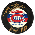 Guy Lafleur Signed Montreal Canadiens (Les Canadiens) Logo Hockey Puck w/HOF 1988 - (JSA COA) - LAFPUC411 - Guy Lafleur Signed Montreal Canadiens (Les Canadiens) Logo Hockey Puck w/HOF 1988 - (JSA COA) product image