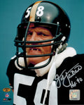 Jack Lambert Signed Steelers 'No Teeth' 8x10 Photo w/HOF'90 - LAM08P300 - Jack Lambert Signed Steelers 'No Teeth' 8x10 Photo w/HOF'90 product image