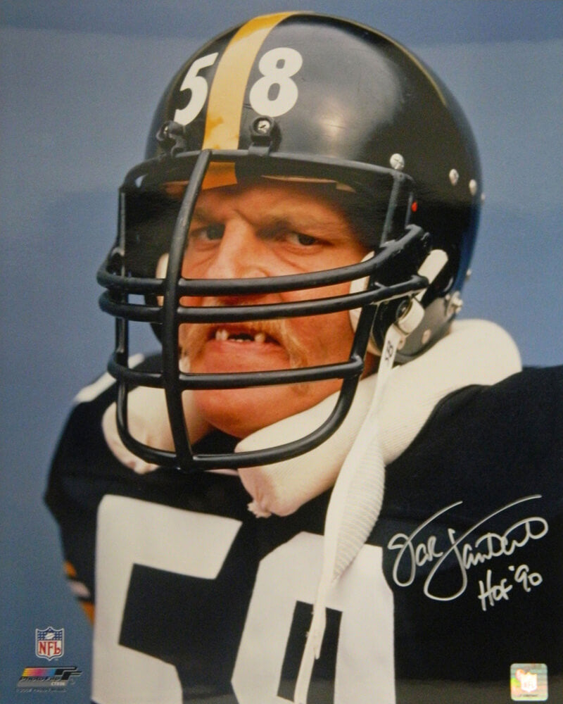 Jack Lambert Signed Steelers 'No Teeth' 16x20 Photo w/HOF'90 - LAM16P300 - Jack Lambert Signed Steelers 'No Teeth' 16x20 Photo w/HOF'90 product image