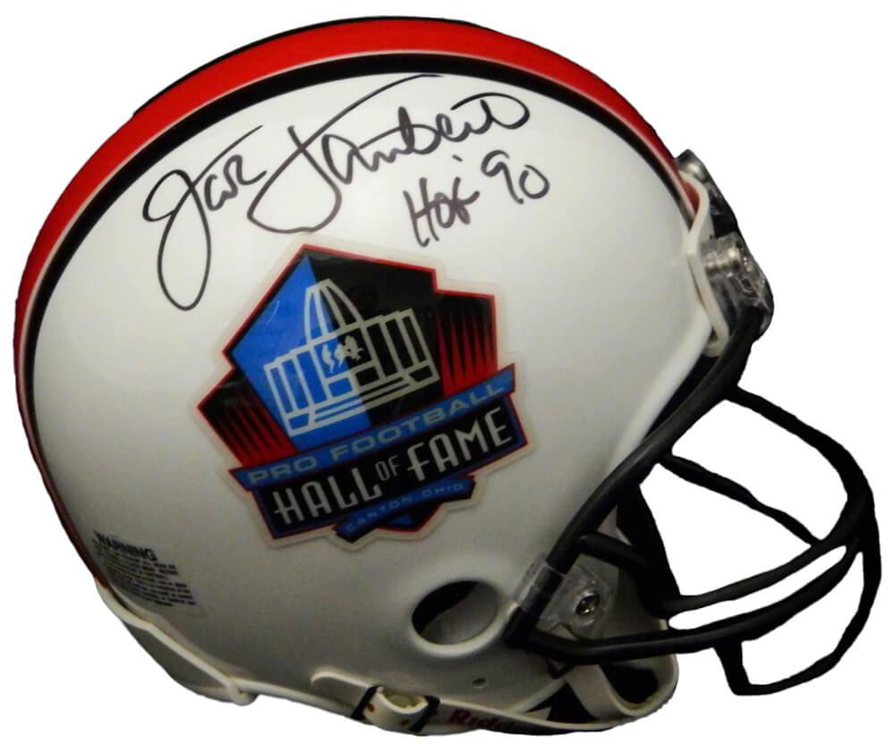 Jack Lambert Signed Hall of Fame Logo Riddell Mini Helmet w/HOF'90 - LAMMIN302 - Jack Lambert Signed Hall of Fame Logo Riddell Mini Helmet w/HOF'90 product image