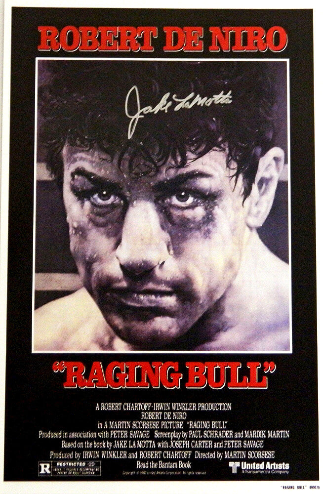 Jake Lamotta Signed Raging Bull 11x17 Movie Poster - LAMPST500 - Jake Lamotta Signed Raging Bull 11x17 Movie Poster product image