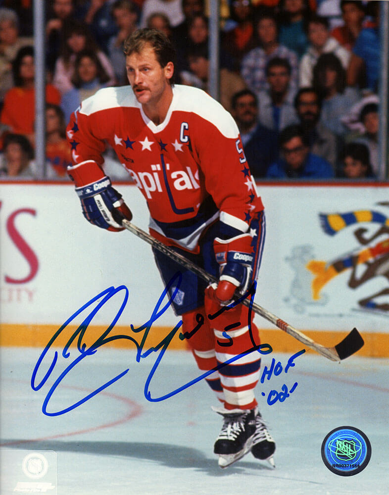 Rod Langway Signed Capitals Red Jersey Action 8x10 Photo w/HOF'02 - LAN08P401 - Rod Langway Signed Capitals Red Jersey Action 8x10 Photo w/HOF'02 product image