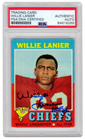 Willie Lanier Signed Kansas City Chiefs 1971 Topps Football Rookie Card #114 w/HOF'86 (PSA Encapsulated - Auto Grade 10) - LANCAR312 - Willie Lanier Signed Kansas City Chiefs 1971 Topps Football Rookie Card #114 w/HOF'86 (PSA Encapsulated - Auto Grade 10) product image