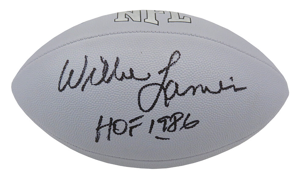 Willie Lanier Signed Wilson MVP Silver Full Size Football w/HOF'86 - LANFTB322 - Willie Lanier Signed Wilson MVP Silver Full Size Football w/HOF'86 product image