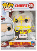 Willie Lanier Signed Kansas City Chiefs 'SANTA' Funko Pop Doll #204 w/HOF'86 - LANFUN300 - Willie Lanier Signed Kansas City Chiefs 'SANTA' Funko Pop Doll #204 w/HOF'86 product image
