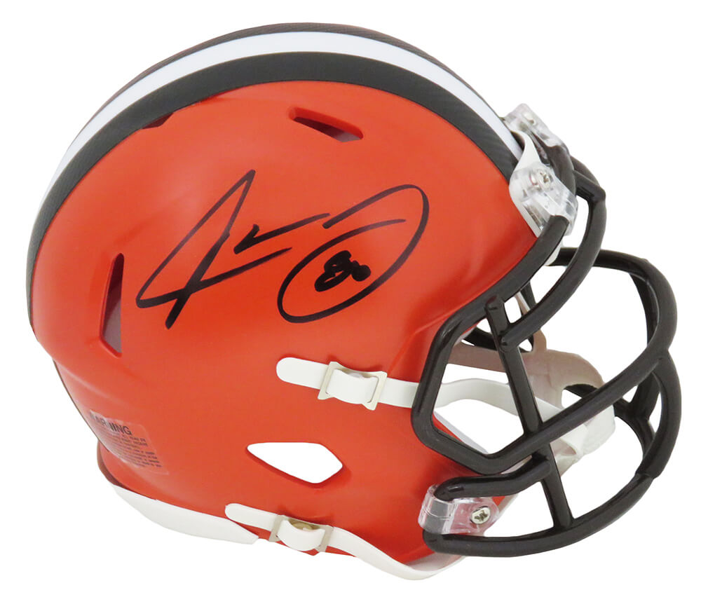 Jarvis Landry Signed Cleveland Browns Riddell Speed Mini Helmet - LANMIN310 - Jarvis Landry Signed Cleveland Browns Riddell Speed Mini Helmet product image