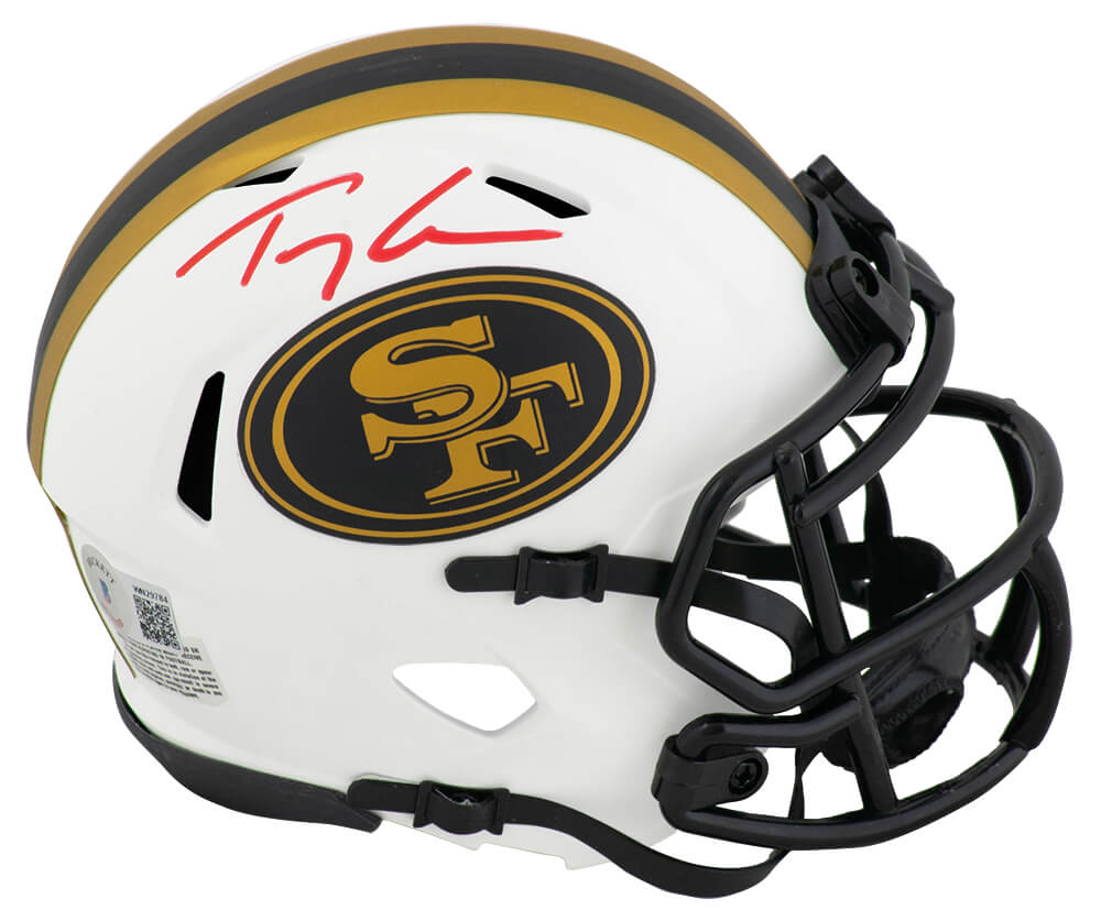 Trey Lance Signed San Francisco 49ers LUNAR Eclipse Riddell Speed Mini Helmet - (Fanatics) - LANMIN313 - Trey Lance Signed San Francisco 49ers LUNAR Eclipse Riddell Speed Mini Helmet - (Fanatics) product image
