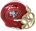 Trey Lance Signed San Francisco 49ers FLASH Riddell Speed Mini Helmet (Beckett) - LANMIN321 - Trey Lance Signed San Francisco 49ers FLASH Riddell Speed Mini Helmet (Beckett) product image