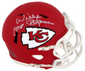 Willie Lanier Signed Kansas City Chiefs Throwback Riddell Speed Mini Helmet w/HOF'86 - LANMIN333 - Willie Lanier Signed Kansas City Chiefs Throwback Riddell Speed Mini Helmet w/HOF'86 product image