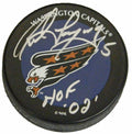 Rod Langway Signed Washington Capitals Logo Hockey Puck w/HOF'02 - LANPUC400 - Rod Langway Signed Washington Capitals Logo Hockey Puck w/HOF'02 product image