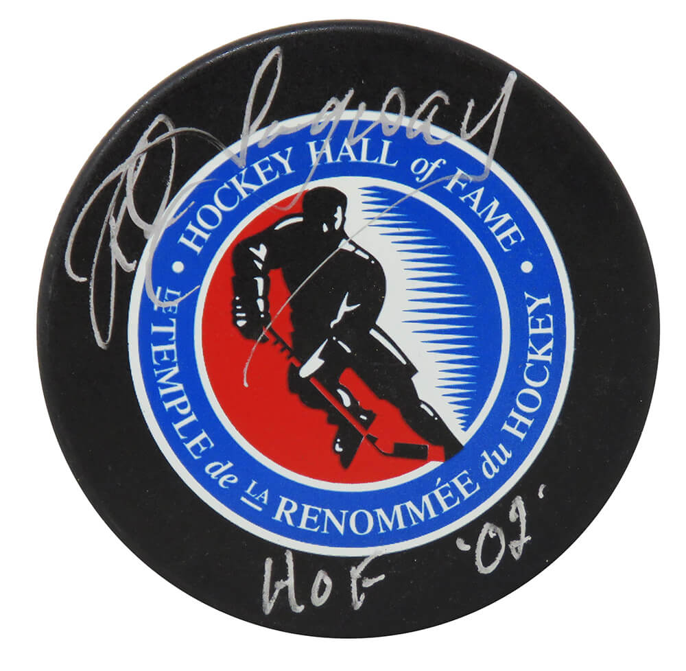 Rod Langway Signed Hall of Fame Logo Hockey Puck w/HOF'02 - LANPUC401 - Rod Langway Signed Hall of Fame Logo Hockey Puck w/HOF'02 product image