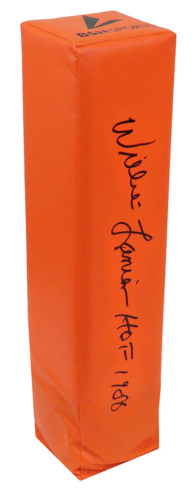 Willie Lanier Signed Orange Endzone Pylon w/HOF'86 - LANPYL310 - Willie Lanier Signed Orange Endzone Pylon w/HOF'86 product image