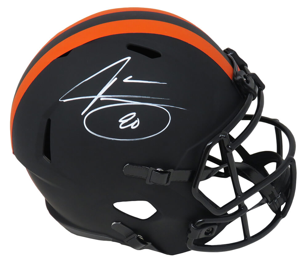 Jarvis Landry Signed Cleveland Browns Eclipse Black Matte Riddell Full Size Speed Replica Helmet - LANREP301 - Jarvis Landry Signed Cleveland Browns Eclipse Black Matte Riddell Full Size Speed Replica Helmet product image