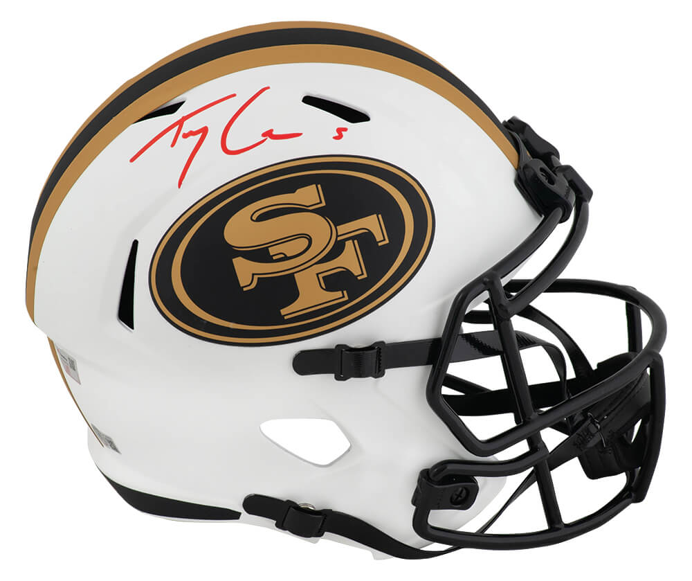 Trey Lance Signed San Francisco 49ers LUNAR Eclipse Riddell Full Size Speed Replica Helmet - (Fanatics) - LANREP312 - Trey Lance Signed San Francisco 49ers LUNAR Eclipse Riddell Full Size Speed Replica Helmet - (Fanatics) product image