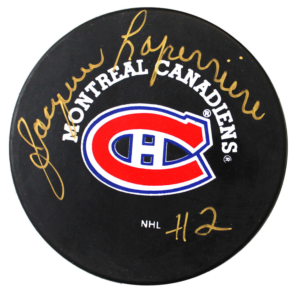 Jacques Laperriere Signed Montreal Canadiens Hockey Puck - LAPPUC400 - Jacques Laperriere Signed Montreal Canadiens Hockey Puck product image