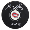 Guy Lapointe Signed Montreal Canadiens Hockey Puck w/HOF'93 - LAPPUC410 - Guy Lapointe Signed Montreal Canadiens Hockey Puck w/HOF'93 product image