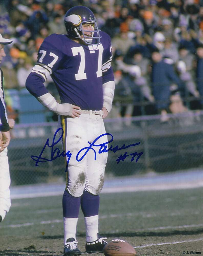 Gary Larsen Signed Vikings Purple Jersey Arms On Hips 8x10 Photo - LAR08P324 - Gary Larsen Signed Vikings Purple Jersey Arms On Hips 8x10 Photo product image