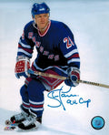 Steve Larmer Signed NY Rangers Action 8x10 Photo w/'94 Cup - LAR08P402 - Steve Larmer Signed NY Rangers Action 8x10 Photo w/'94 Cup product image