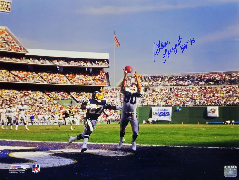 Steve Largent Signed Seattle Seahawks Touchdown Catch 16x20 Photo w/HOF'95 - LAR16P301 - Steve Largent Signed Seattle Seahawks Touchdown Catch 16x20 Photo w/HOF'95 product image