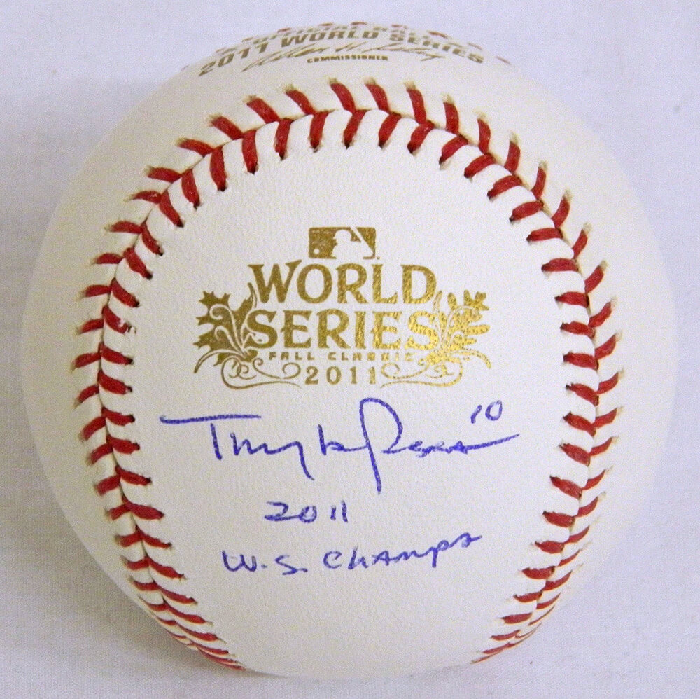 Tony Larussa Signed 2011 World Series Baseball w/WS Champs - LARBSB111 - Tony Larussa Signed 2011 World Series Baseball w/WS Champs product image