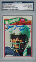 Steve Largent Signed Seahawks 1977 Topps Rookie Card #177 w/HOF'95 - PSA - LARCAR300 - Steve Largent Signed Seahawks 1977 Topps Rookie Card #177 w/HOF'95 - PSA product image