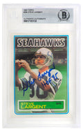 Steve Largent Signed Seattle Seahawks 1983 Topps Football Card #389 w/HOF'95 - (Beckett Encapsulated) - LARCAR309 - Steve Largent Signed Seattle Seahawks 1983 Topps Football Card #389 w/HOF'95 - (Beckett Encapsulated) product image