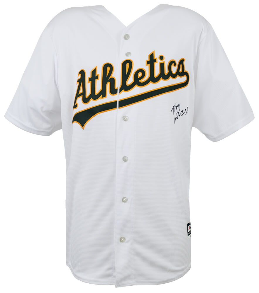 Tony LaRussa Signed Oakland A's White Majestic Replica Baseball Jersey - LARJRY100 - Tony LaRussa Signed Oakland A's White Majestic Replica Baseball Jersey product image