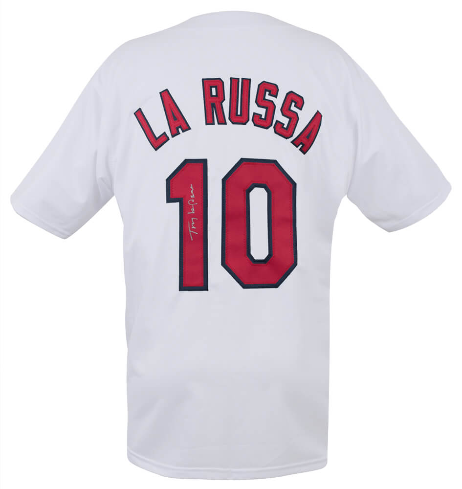 Tony LaRussa Signed White Custom Baseball Jersey - LARJRY101 - Tony LaRussa Signed White Custom Baseball Jersey product image