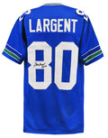 Steve Largent Signed Blue Custom Jersey w/HOF'95 - LARJRY300 - Steve Largent Signed Blue Custom Jersey w/HOF'95 product image