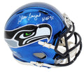 Steve Largent Signed Seattle Seahawks Chrome Riddell Mini Helmet w/HOF'95 - LARMIN302 - Steve Largent Signed Seattle Seahawks Chrome Riddell Mini Helmet w/HOF'95 product image