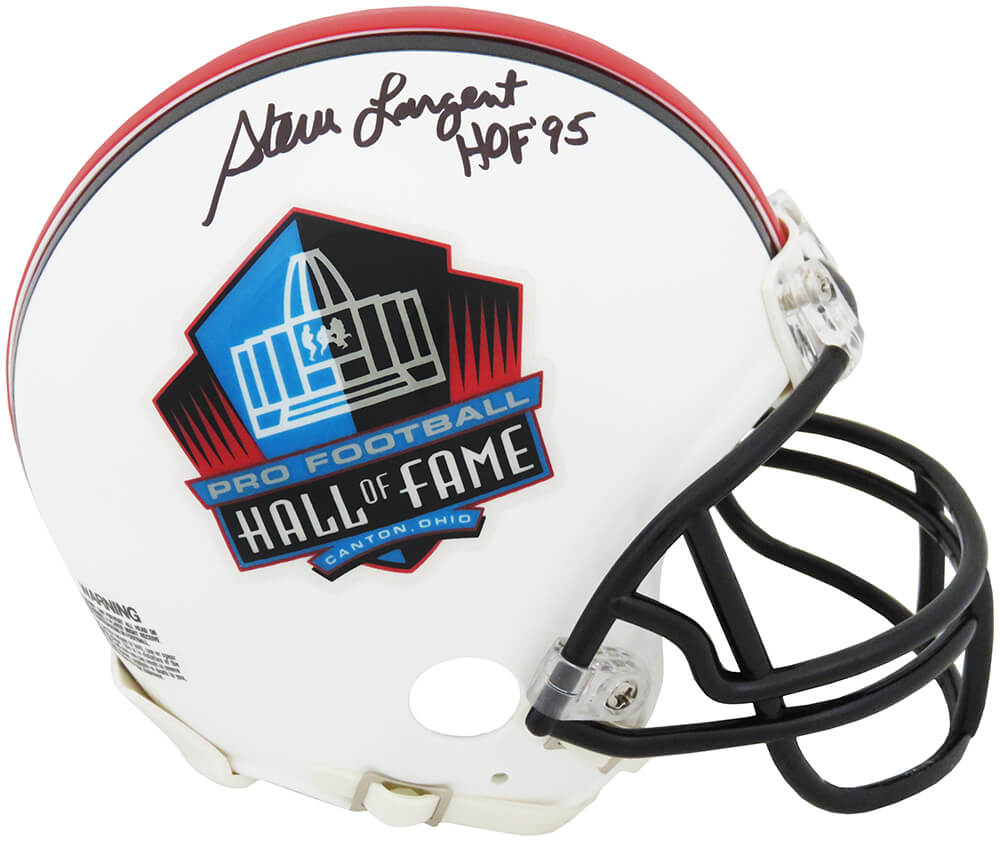 Steve Largent Signed Hall of Fame Logo Riddell Mini Helmet w/HOF'95 - LARMIN309 - Steve Largent Signed Hall of Fame Logo Riddell Mini Helmet w/HOF'95 product image